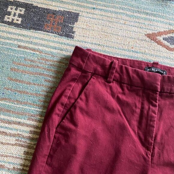 J Crew Mercantile Burgundy Skinny Ankle Jeans SZ 4 - Picture 6 of 9
